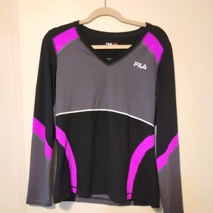 Long sleeve fila workout t